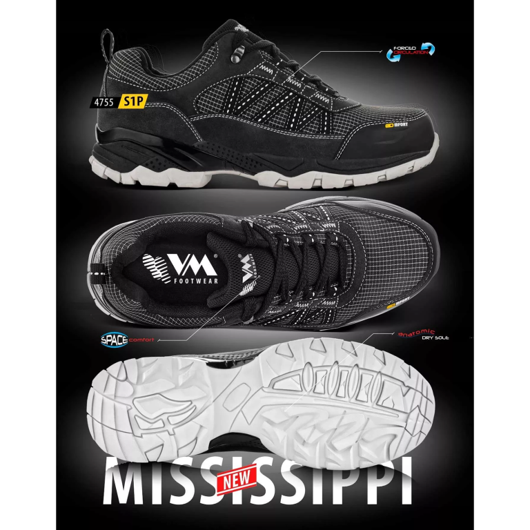 Niske zaštitne cipele Mississippi 4755 S1P