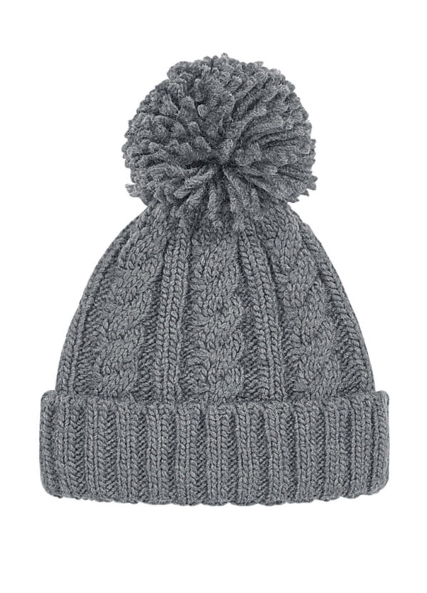 Cable Knit Melange Beanie - Image 2