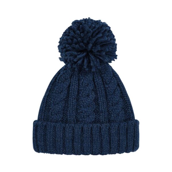 Cable Knit Melange Beanie - Image 3