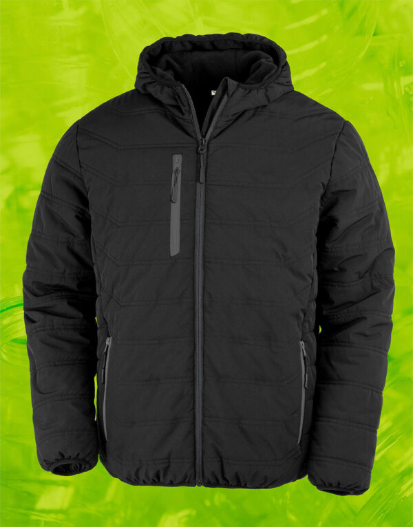 Black Compass Padded Winter Jacket - Image 4