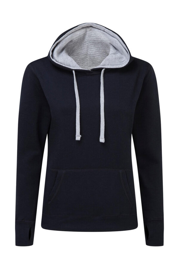 Contrast Hooded Sweatshirt Women