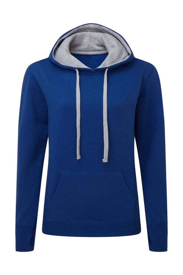 Contrast Hooded Sweatshirt Women - Image 2