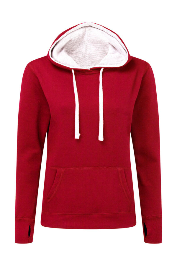 Contrast Hooded Sweatshirt Women - Image 3