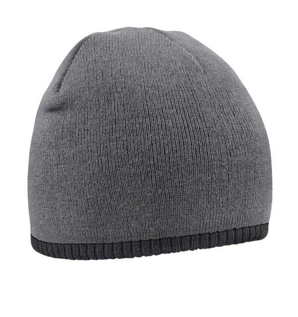 Two-Tone Beanie Knitted Hat - Image 2