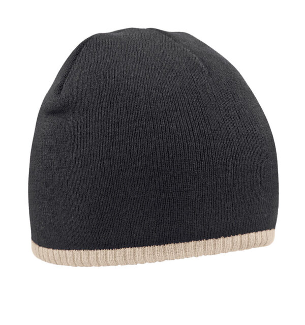 Two-Tone Beanie Knitted Hat - Image 3