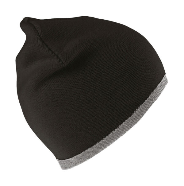 Soft Feel Cuffless Reversible Beanie - Image 3