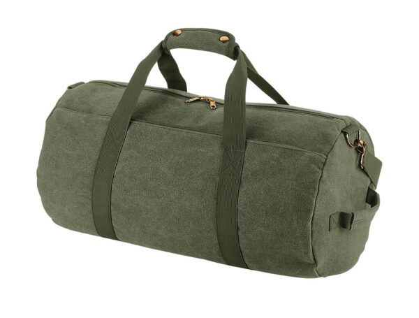 Vintage Canvas Barrel Bag - Image 3