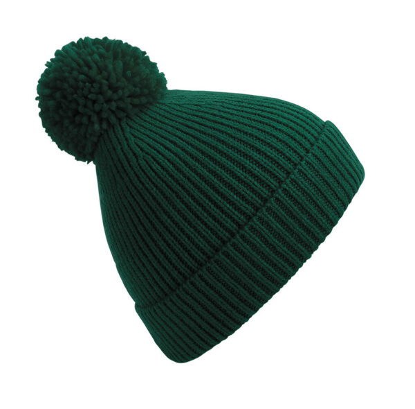 Engineered Knit Ribbed Pom Pom Beanie - Image 2