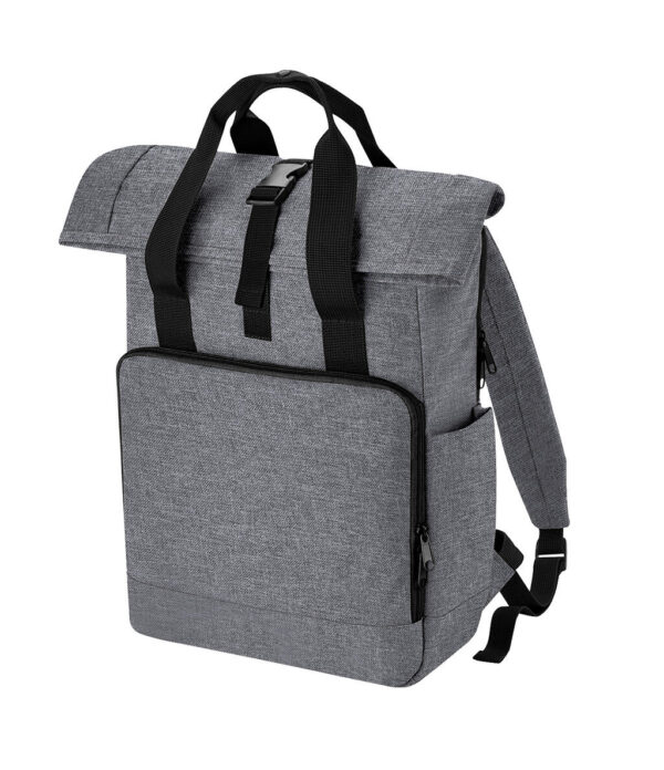 Recycled Twin Handle Roll-Top Laptop Backpack - Image 2