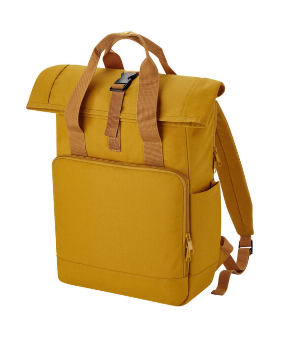 Recycled Twin Handle Roll-Top Laptop Backpack - Image 4