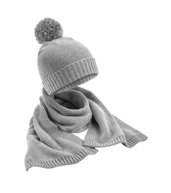 Knitted Scarf and Beanie Gift Set