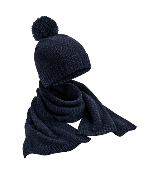 Knitted Scarf and Beanie Gift Set - Image 2