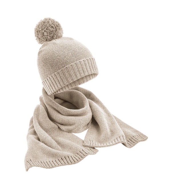 Knitted Scarf and Beanie Gift Set - Image 3