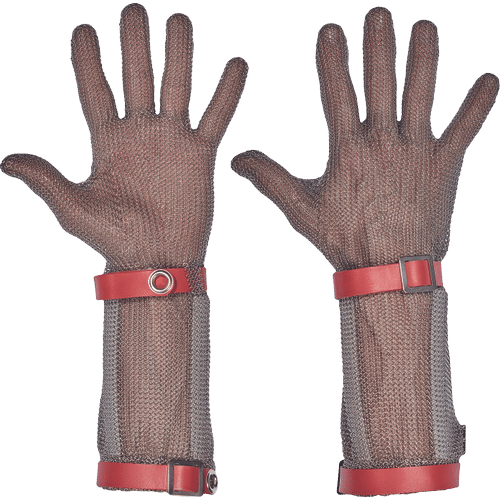 5-finger metal glove cuff 15cm S white -
