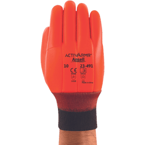 Ansell 23-491/100 Winter Hi-Viz gloves
