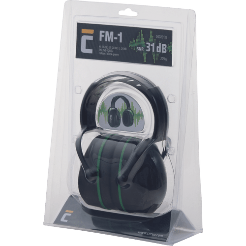 FM-1 earmuff black-green