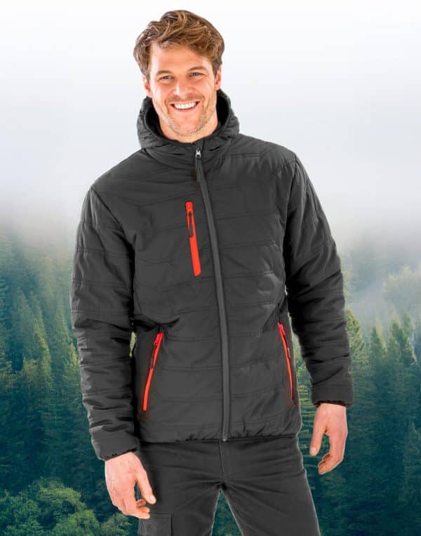 Black Compass Padded Winter Jacket