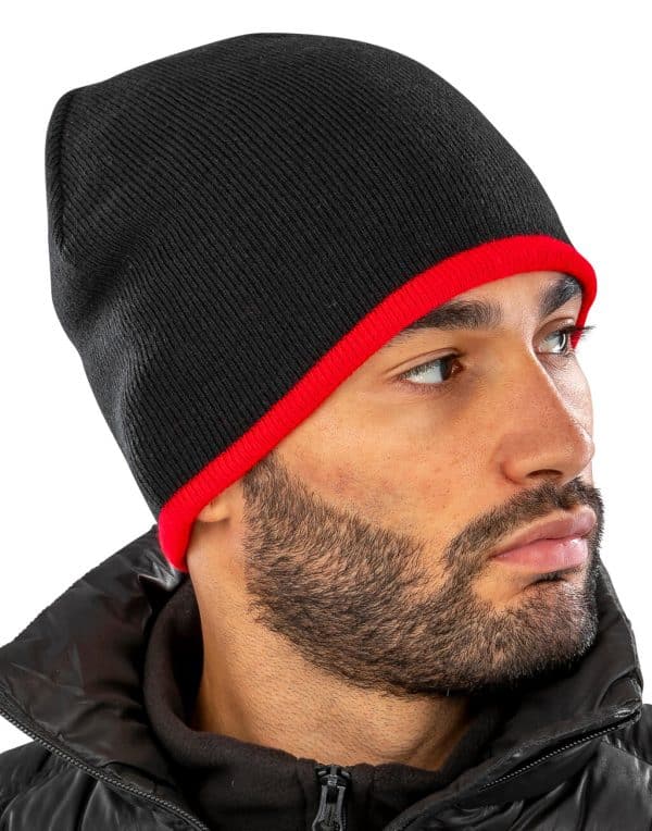 Soft Feel Cuffless Reversible Beanie