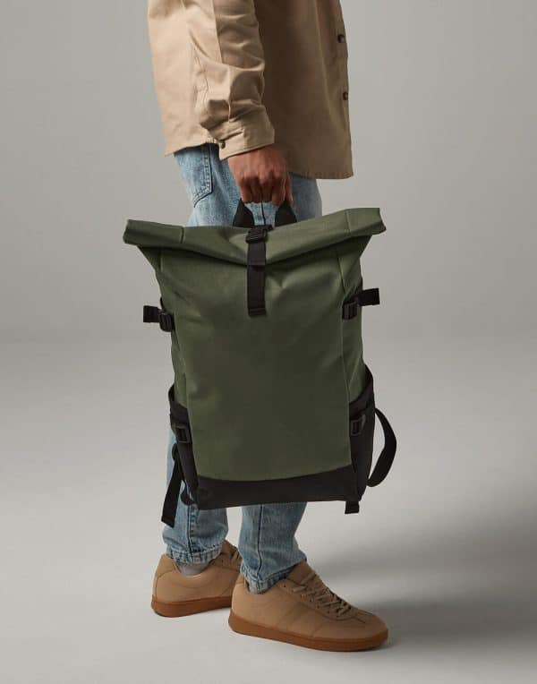 Block Roll-Top Backpack