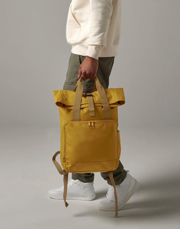Recycled Twin Handle Roll-Top Laptop Backpack