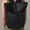 Matte PU Rolltop Backpack