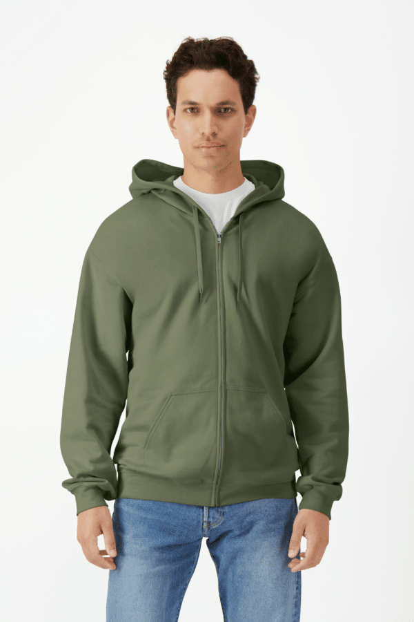 GISF600 SOFTSTYLE® MIDWEIGHT FLEECE ADULT FULL ZIP HOODED SWEATSHIRT