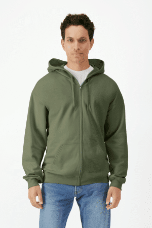GISF600 SOFTSTYLE® MIDWEIGHT FLEECE ADULT FULL ZIP HOODED SWEATSHIRT