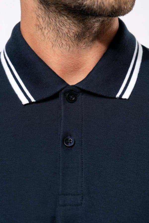 KA272 MEN'S SHORT-SLEEVED POLOSHIRT WITH CONTRASTING PIPING