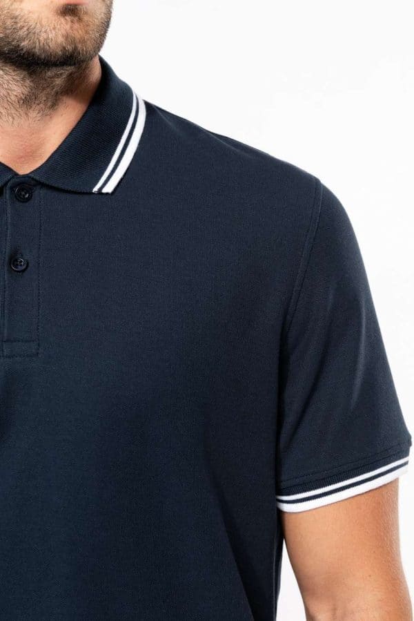 KA272 MEN'S SHORT-SLEEVED POLOSHIRT WITH CONTRASTING PIPING