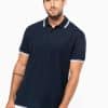 KA272 MEN'S SHORT-SLEEVED POLOSHIRT WITH CONTRASTING PIPING