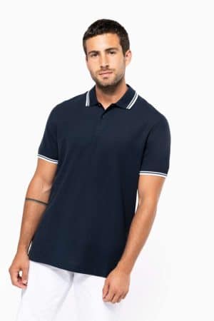 KA272 MEN'S SHORT-SLEEVED POLOSHIRT WITH CONTRASTING PIPING