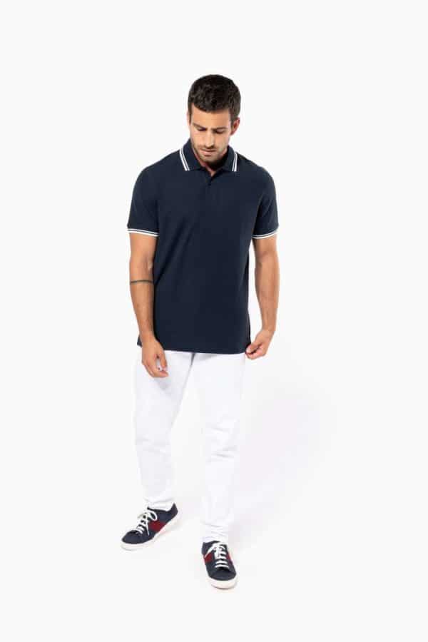KA272 MEN'S SHORT-SLEEVED POLOSHIRT WITH CONTRASTING PIPING