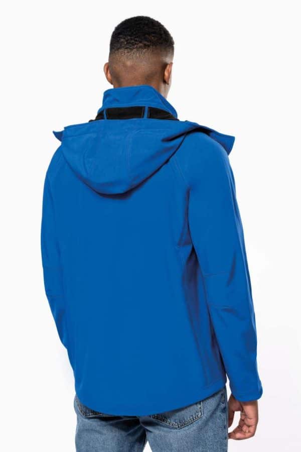KA413 MEN'S DETACHABLE HOODED SOFTSHELL JACKET