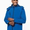KA413 MEN'S DETACHABLE HOODED SOFTSHELL JACKET