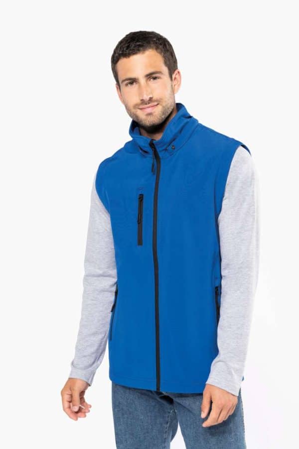 KA422 UNISEX 3-LAYER SOFTSHELL HOODED JACKET WITH REMOVABLE SLEEVES