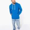 KA446 MEN'S CONTRAST HOODED SWEATSHIRT