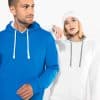 KA446 MEN'S CONTRAST HOODED SWEATSHIRT