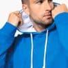 KA446 MEN'S CONTRAST HOODED SWEATSHIRT