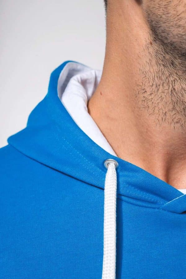 KA446 MEN'S CONTRAST HOODED SWEATSHIRT