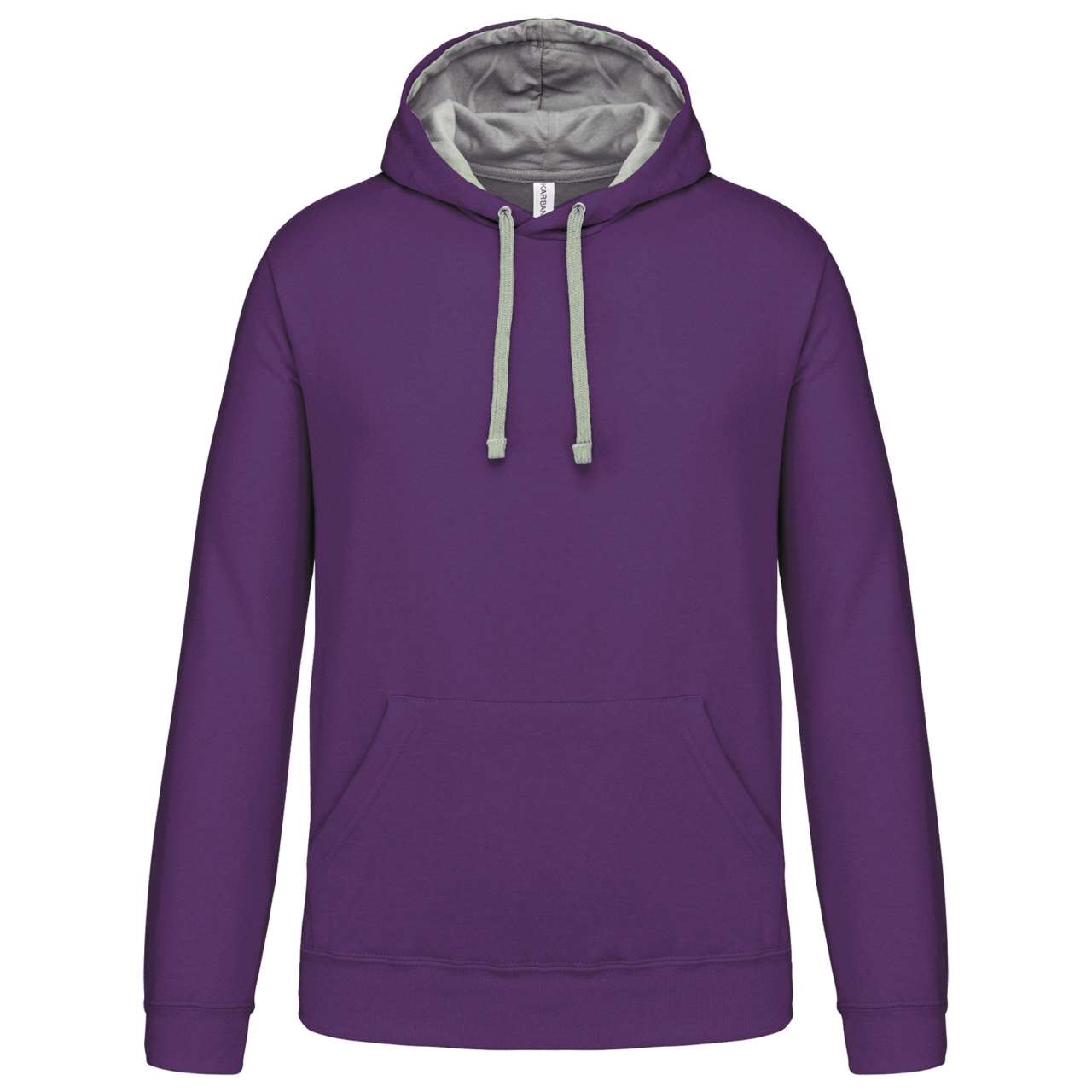 KA446 MEN'S CONTRAST HOODED SWEATSHIRT