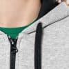 KA467 LADIES’ CONTRAST HOODED FULL ZIP SWEATSHIRT