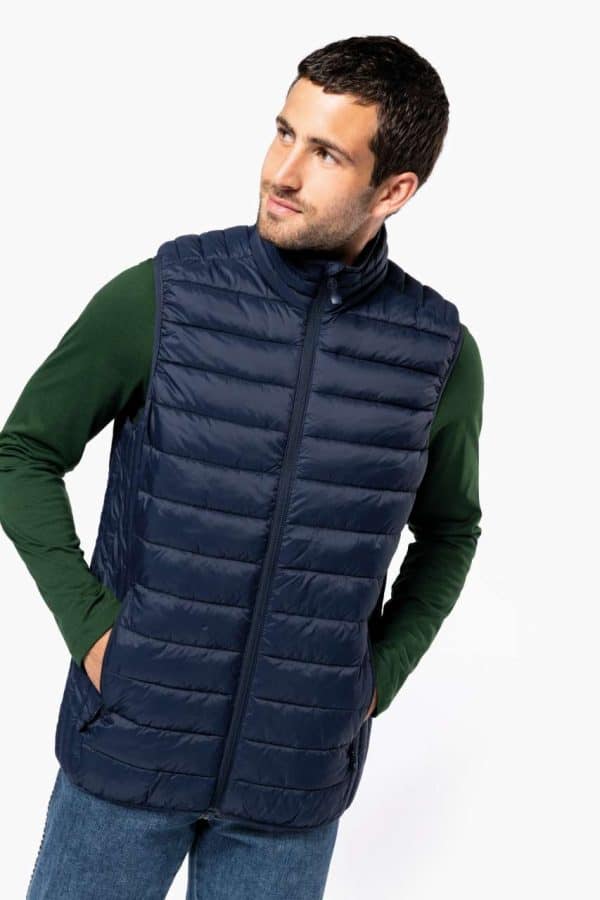 KA6113 MEN’S LIGHTWEIGHT SLEEVELESS FAKE DOWN JACKET