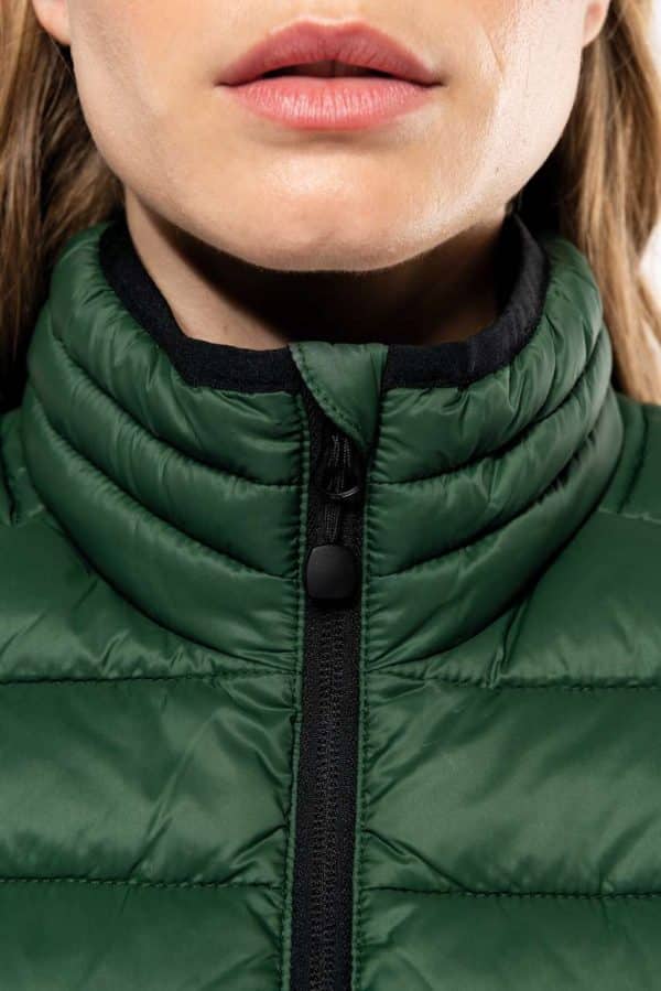 KA6114 LADIES' LIGHTWEIGHT SLEEVELESS FAKE DOWN JACKET