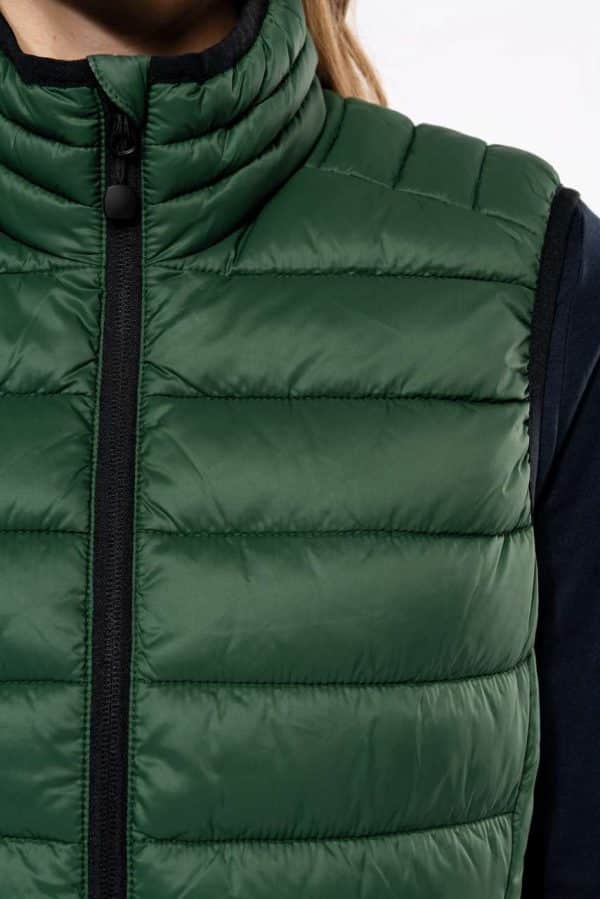 KA6114 LADIES' LIGHTWEIGHT SLEEVELESS FAKE DOWN JACKET