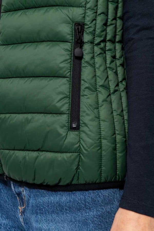 KA6114 LADIES' LIGHTWEIGHT SLEEVELESS FAKE DOWN JACKET