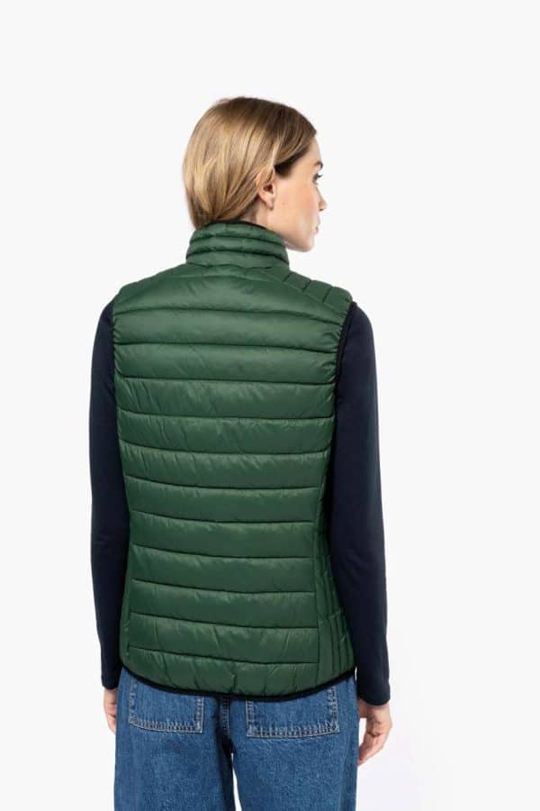 KA6114 LADIES' LIGHTWEIGHT SLEEVELESS FAKE DOWN JACKET