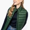 KA6114 LADIES' LIGHTWEIGHT SLEEVELESS FAKE DOWN JACKET