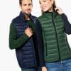 KA6114 LADIES' LIGHTWEIGHT SLEEVELESS FAKE DOWN JACKET