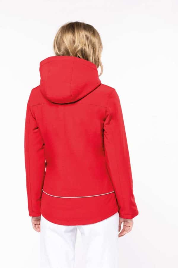 KA651 LADIES’ HOODED SOFTSHELL LINED PARKA