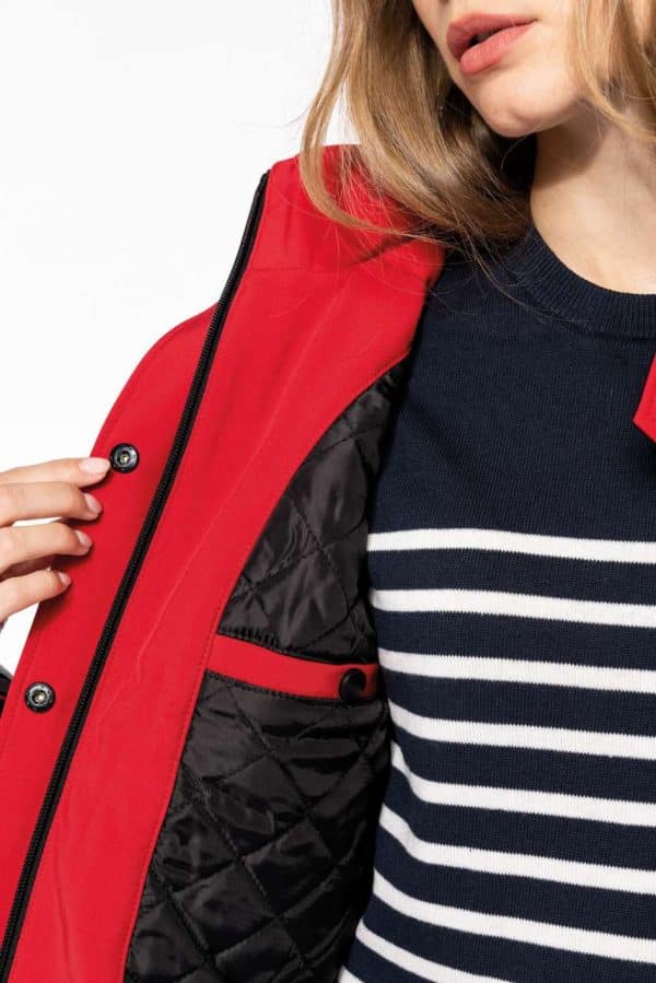 KA651 LADIES’ HOODED SOFTSHELL LINED PARKA